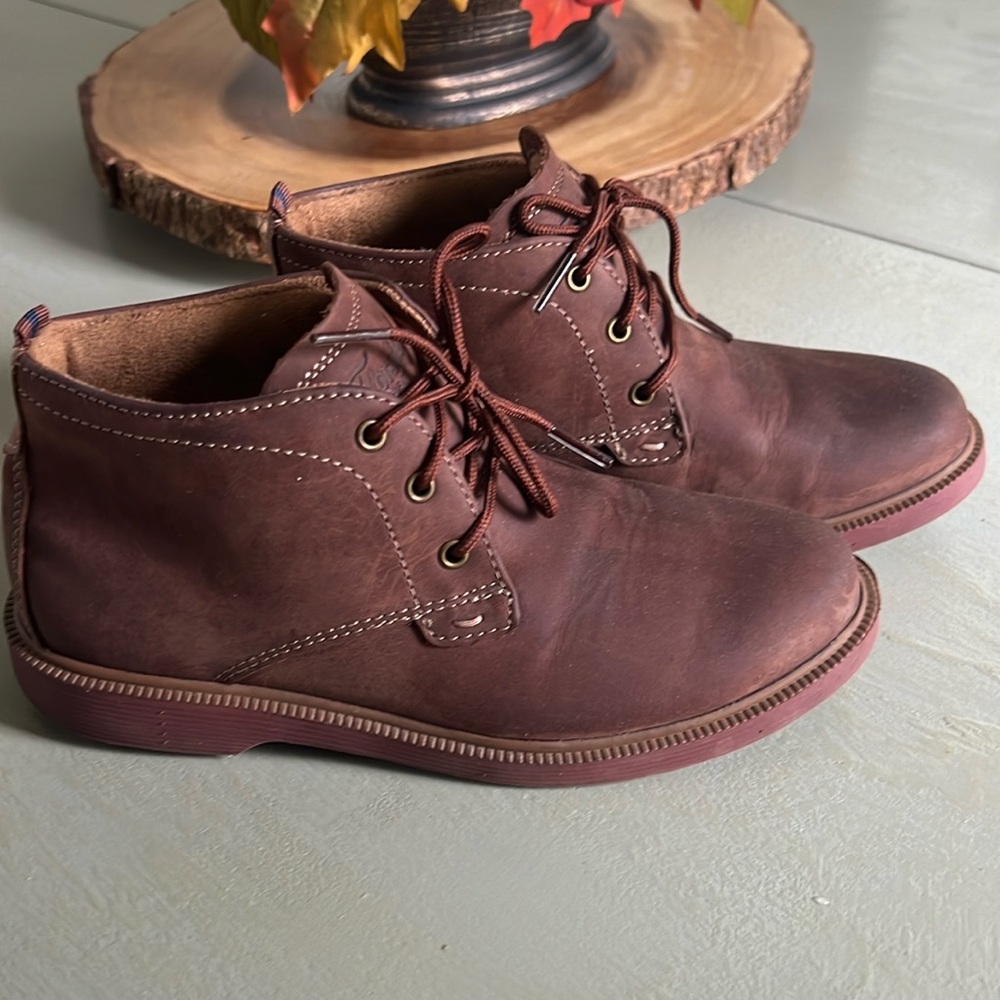 Florsheim Big Kid Supacush Brown Chukka Oxford Jr Boys Formal Occasion Size 2 M.